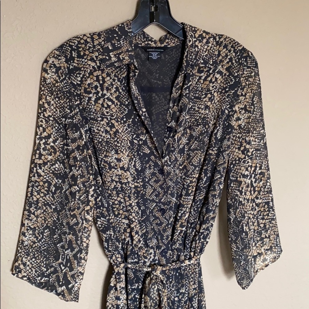 Snake print dress